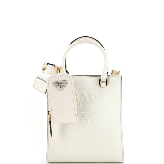 プラダ ラックス エンボスロゴ トートバッグ サフィアーノレザー スモール