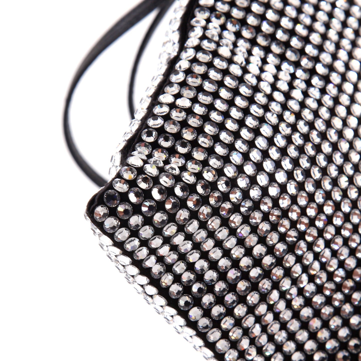 プラダ コンバーチブル オープントート クリスタル装飾 サテン ミニ