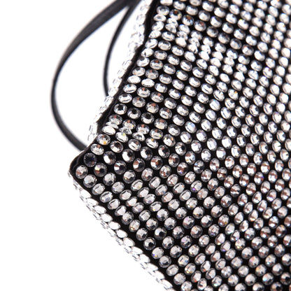 プラダ コンバーチブル オープントート クリスタル装飾 サテン ミニ