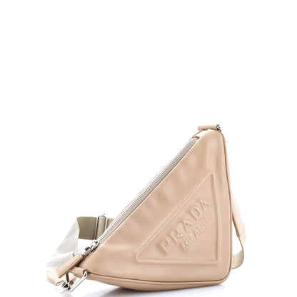 プラダ トライアングルロゴ ジップ クロスボディバッグ レザー スモール