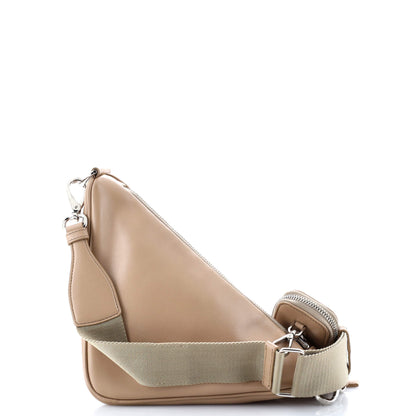 プラダ トライアングルロゴ ジップ クロスボディバッグ レザー スモール