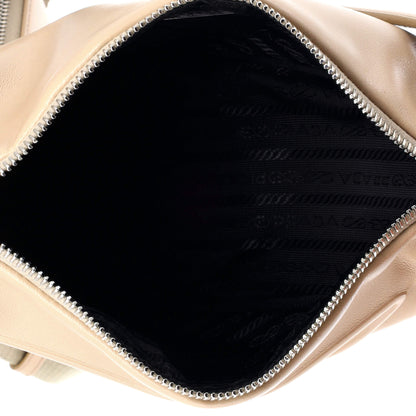 プラダ トライアングルロゴ ジップ クロスボディバッグ レザー スモール