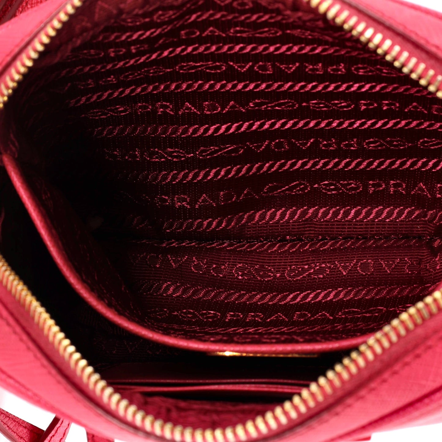 プラダ モノクローム カメラバッグ サフィアーノレザー スモール