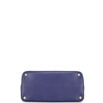 Prada Belted Strap Cuir Double Tote Saffiano Leather Medium