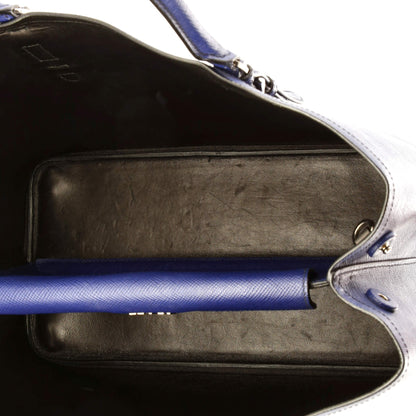 Prada Belted Strap Cuir Double Tote Saffiano Leather Medium