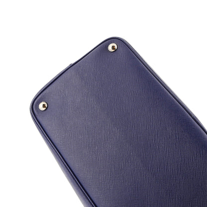 Prada Belted Strap Cuir Double Tote Saffiano Leather Medium