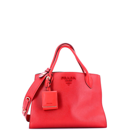 プラダ モノクローム トートバッグ サフィアーノ シティカーフ ミディアム