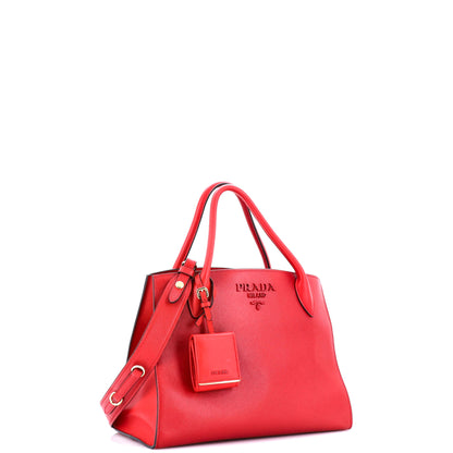 プラダ モノクローム トートバッグ サフィアーノ シティカーフ ミディアム