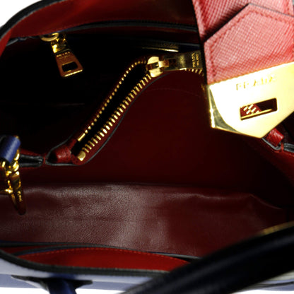 Prada Convertible Turnlock Flap Promenade Bag Saffiano Leather Medium