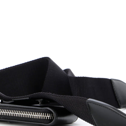 Prada Triangle Logo Zip Crossbody Bag Leather Small