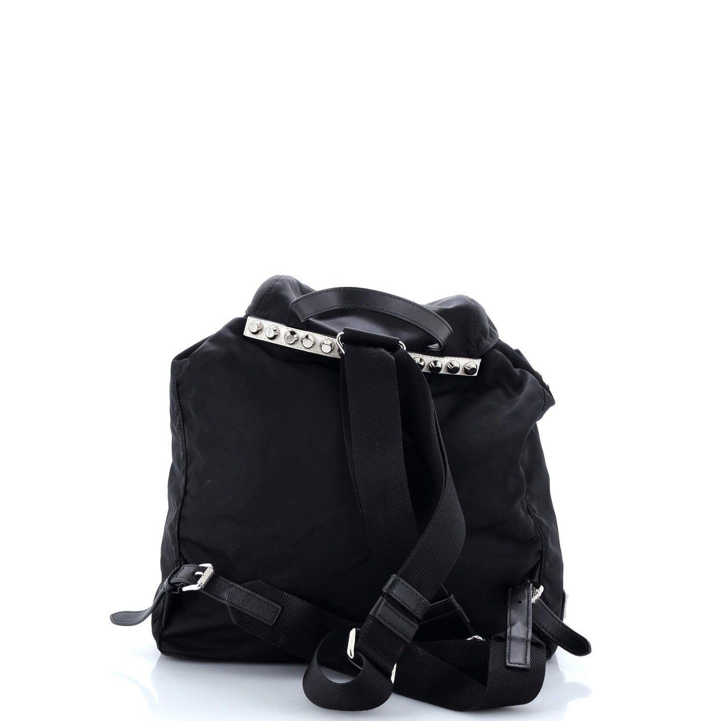 Prada New Vela Backpack Tessuto with Studded Leather