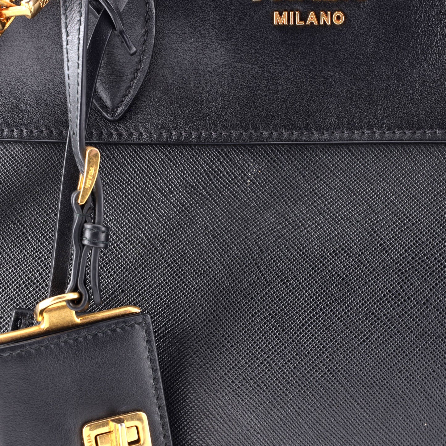 Prada Esplanade Tote Saffiano with City Calf Medium