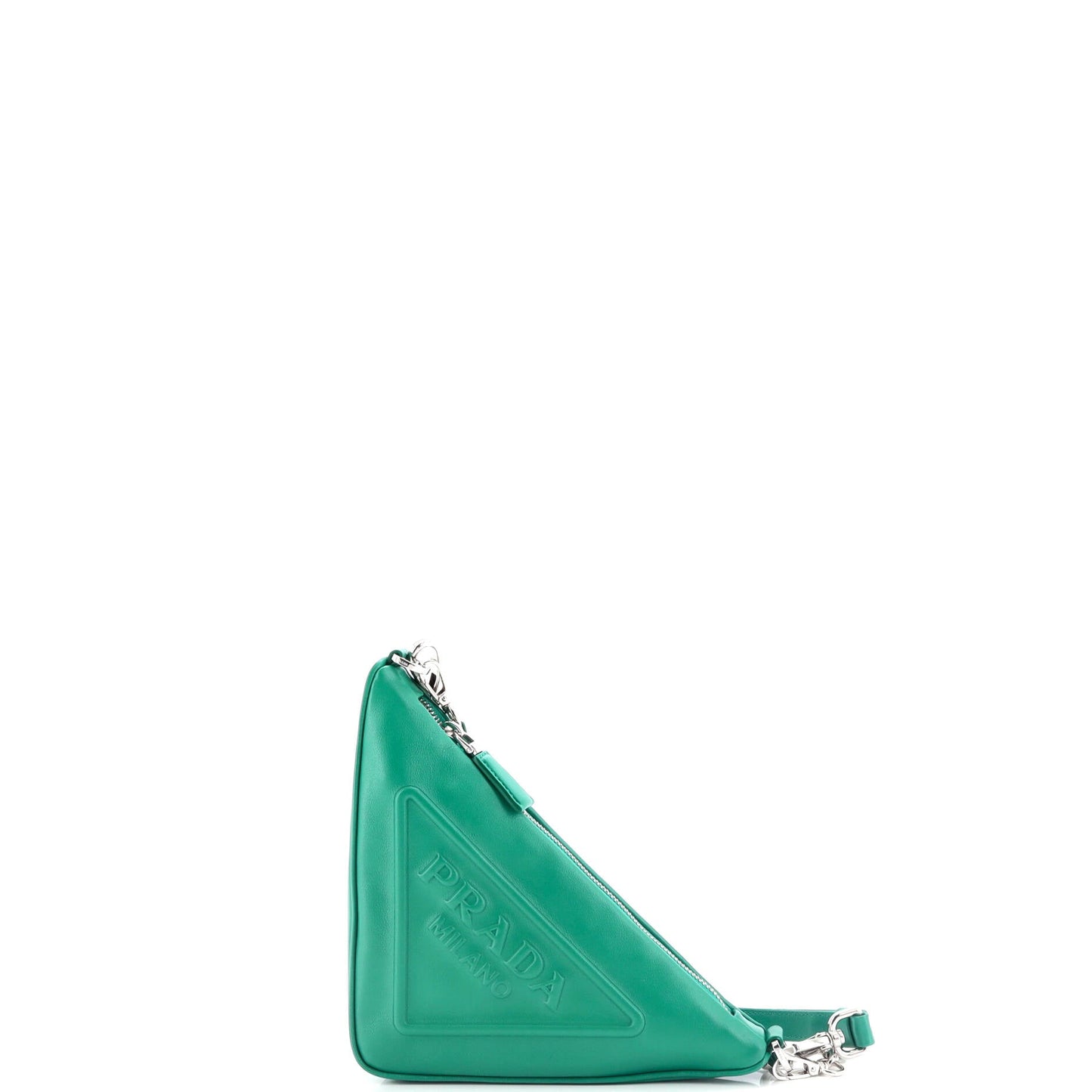 プラダ トライアングルロゴ ジップ クロスボディバッグ エンボス加工 グレース リュクス スモール