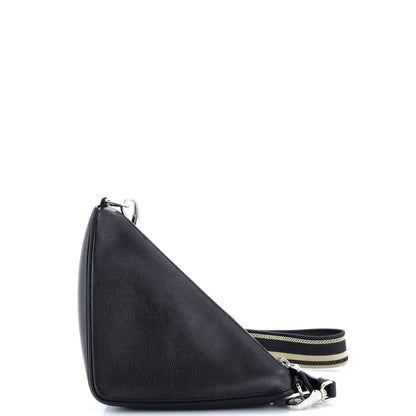 Prada Triangle Logo Zip Crossbody Bag Leather Small