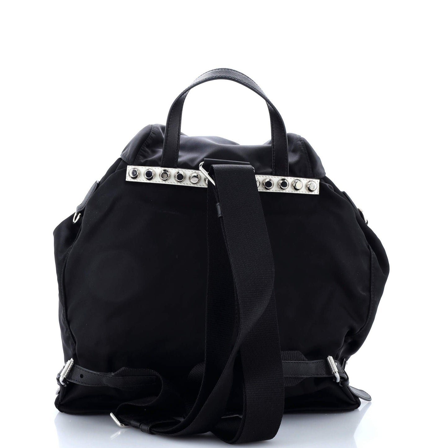 Prada New Vela Backpack Tessuto with Studded Leather