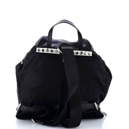 Prada New Vela Backpack Tessuto with Studded Leather