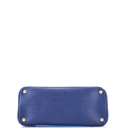 プラダ バイカラー ダブルジップ リュクス トートバッグ サフィアーノレザー ミディアム