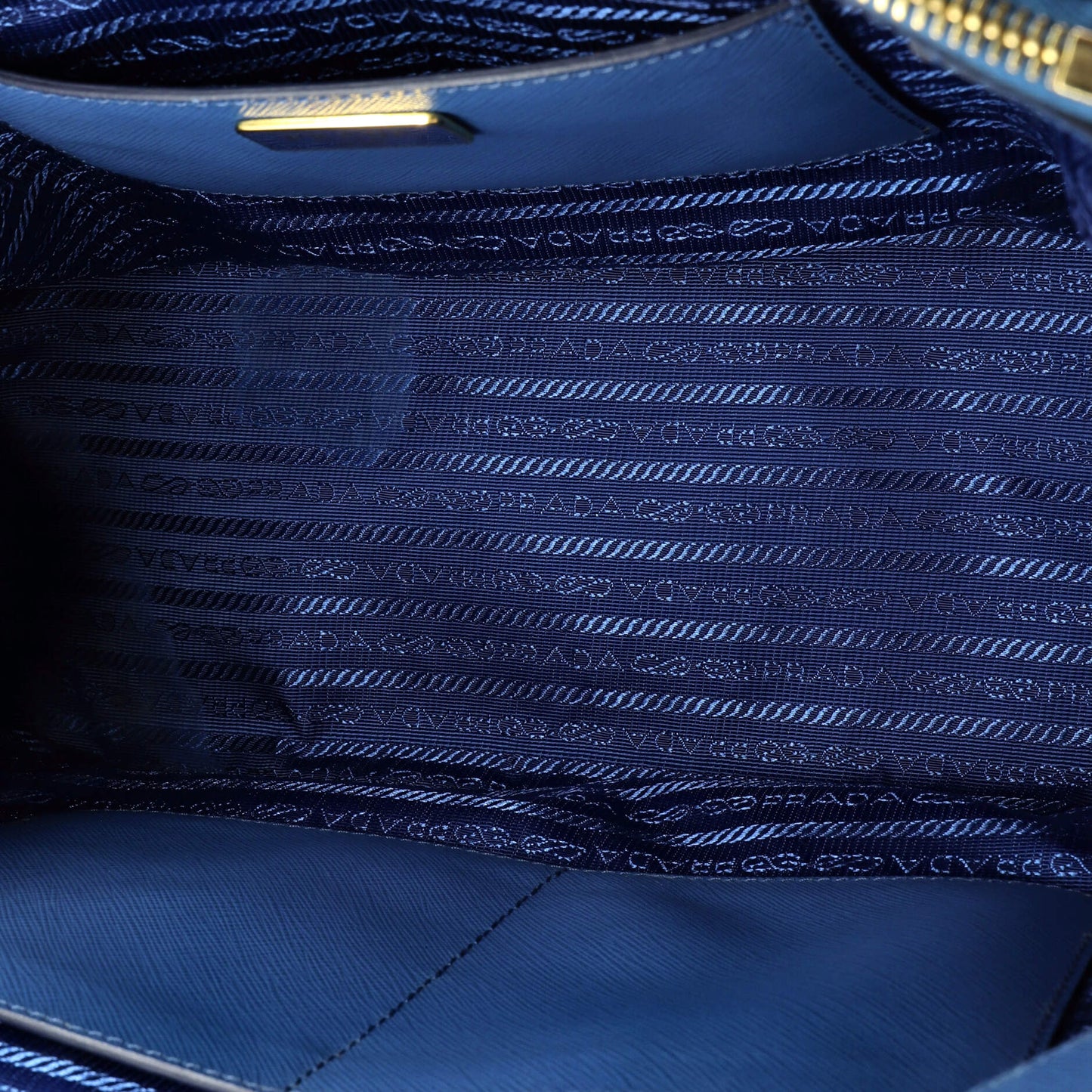 プラダ バイカラー ダブルジップ リュクス トートバッグ サフィアーノレザー ミディアム