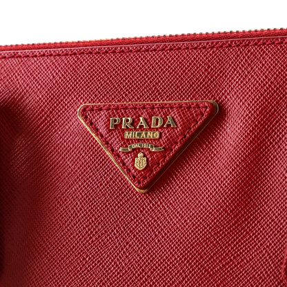 プラダ ダブルジップ リュクス トートバッグ サフィアーノレザー ラージ