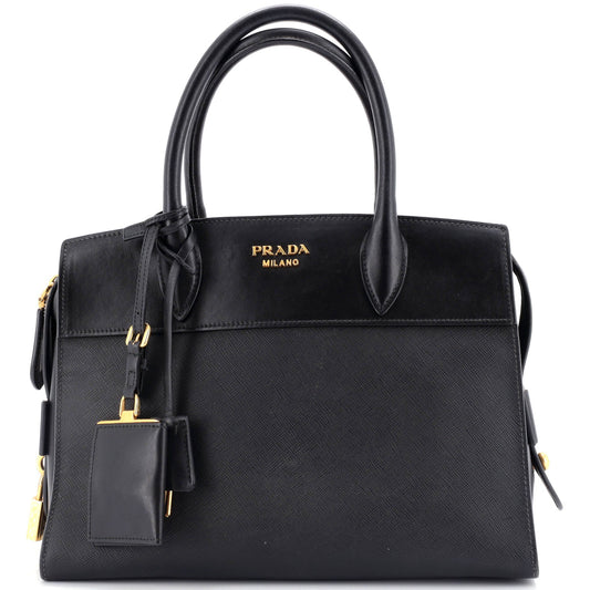 Prada Esplanade Tote Saffiano with City Calf Medium