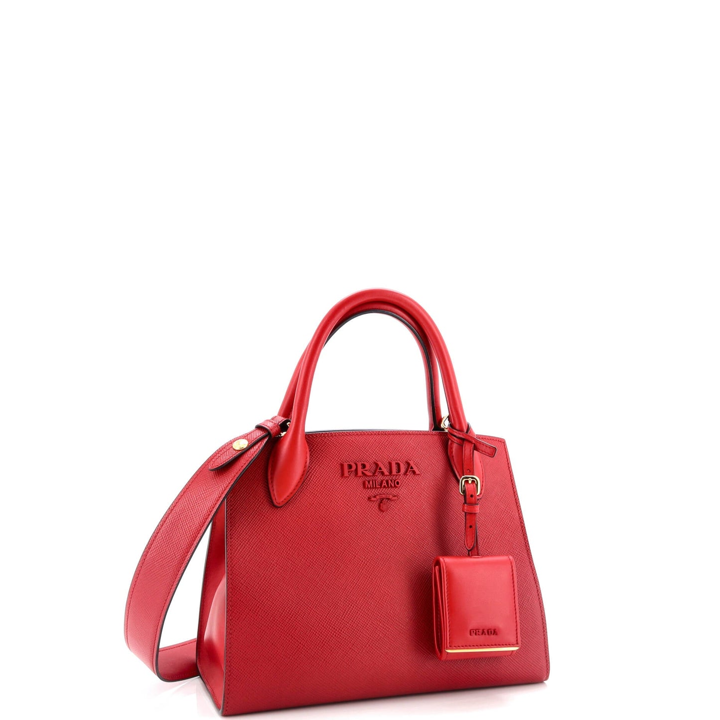 プラダ モノクローム トートバッグ サフィアーノ シティカーフ スモール