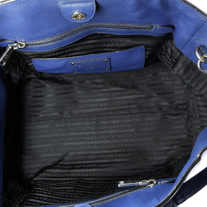 Prada Front Pocket Wing Convertible Tote Vitello Daino