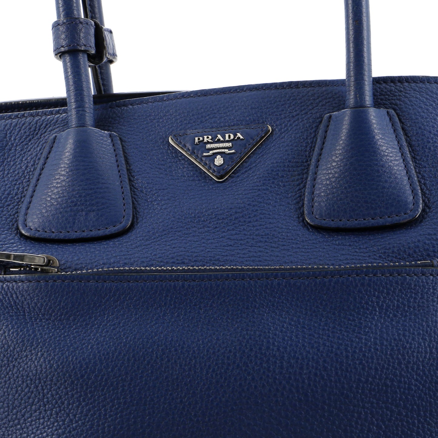 Prada Front Pocket Wing Convertible Tote Vitello Daino