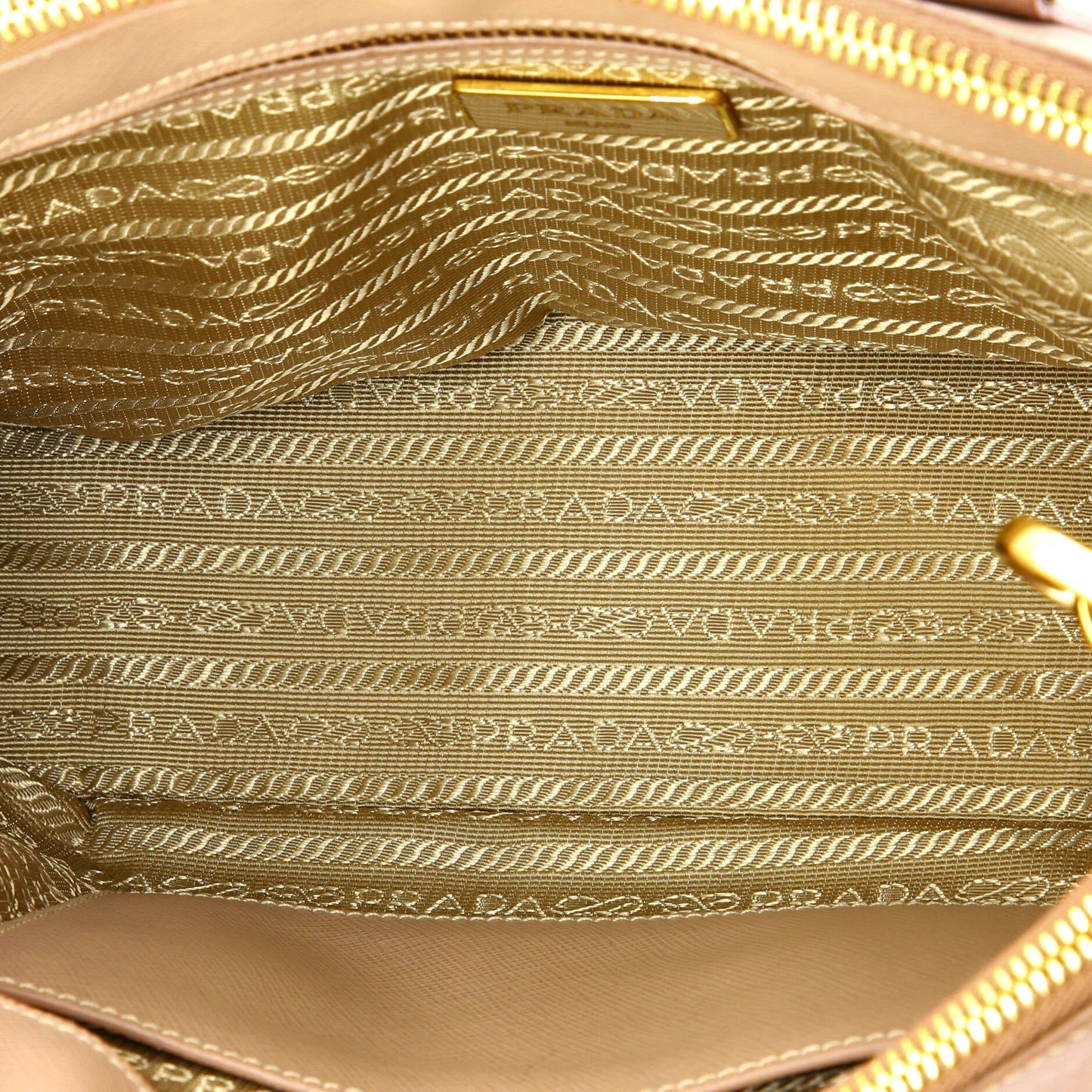 プラダ ダブルジップ リュクス トートバッグ サフィアーノレザー ミニ