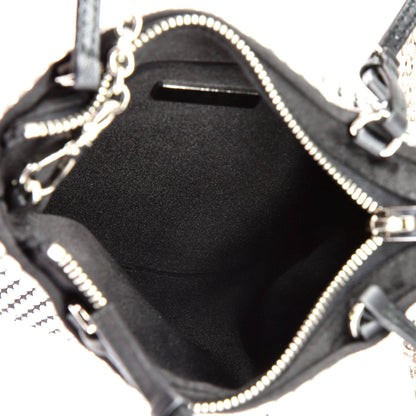 プラダ コンバーチブル オープントート クリスタル装飾 サテン ミニ