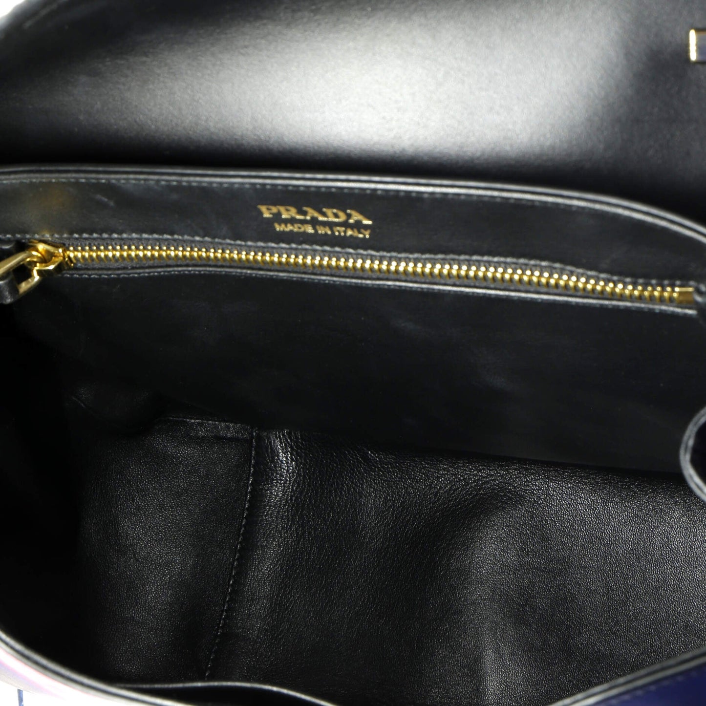 プラダ シドニー トップハンドルバッグ プリントレザー ラージ