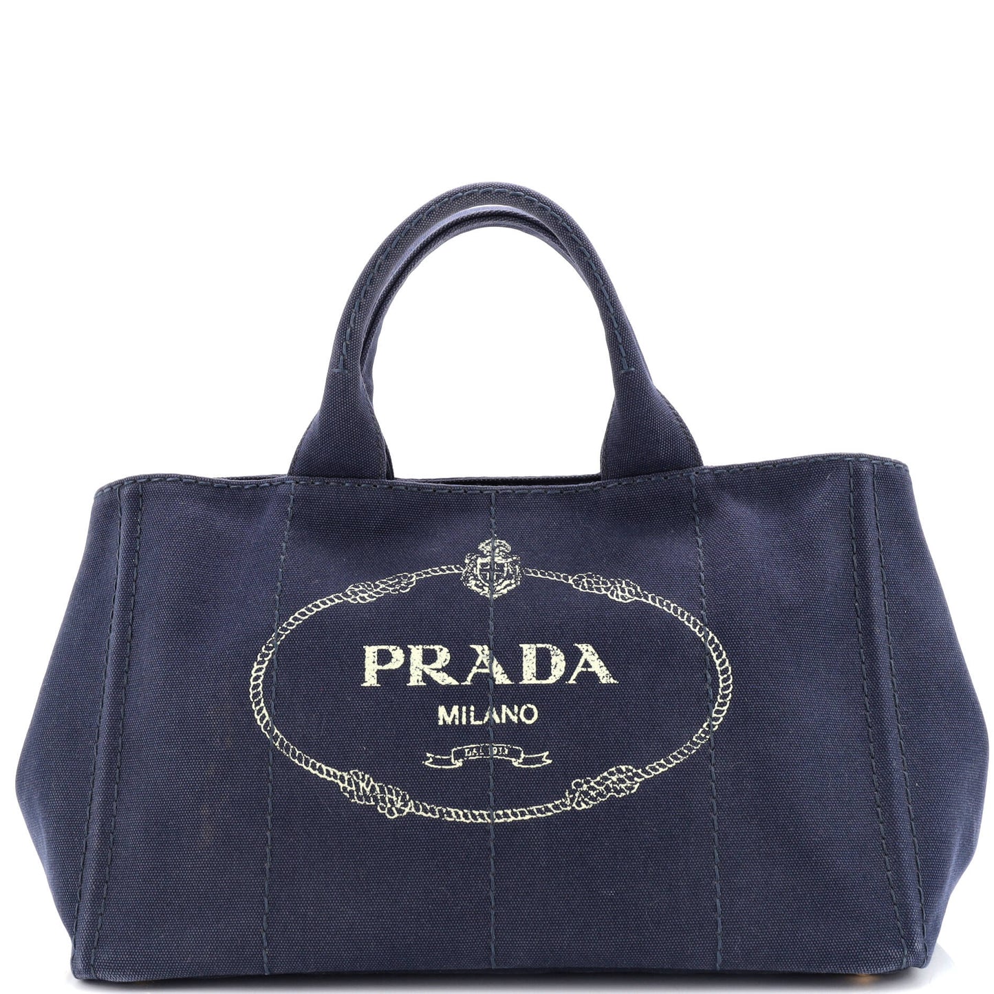 Prada Canapa Convertible Tote Canvas Medium