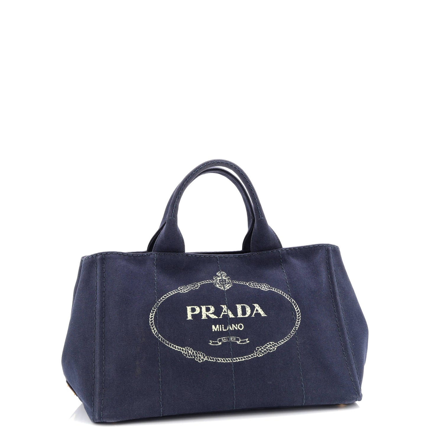 Prada Canapa Convertible Tote Canvas Medium
