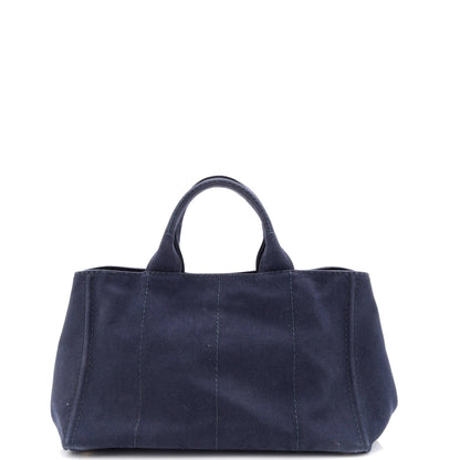 Prada Canapa Convertible Tote Canvas Medium