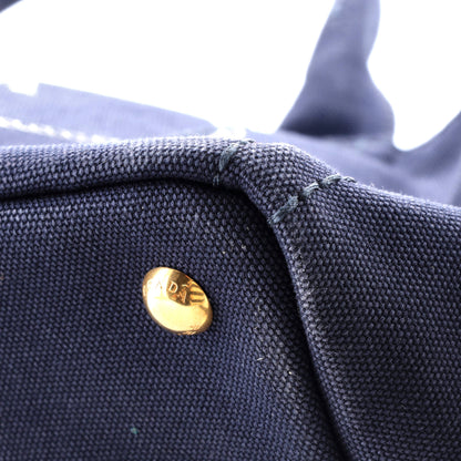 Prada Canapa Convertible Tote Canvas Medium