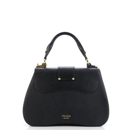 Prada Sidonie Top Handle Bag Saffiano Leather Large