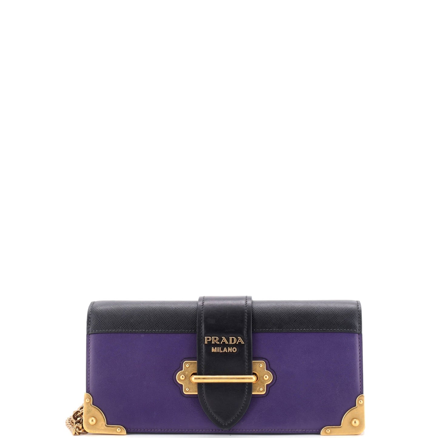 プラダ カイエ チェーンクラッチ シティ カーフ＆サフィアーノ