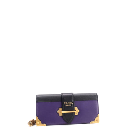 プラダ カイエ チェーンクラッチ シティ カーフ＆サフィアーノ