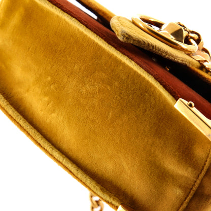 Prada Animalier Cahier Convertible Shoulder Bag Velvet Small