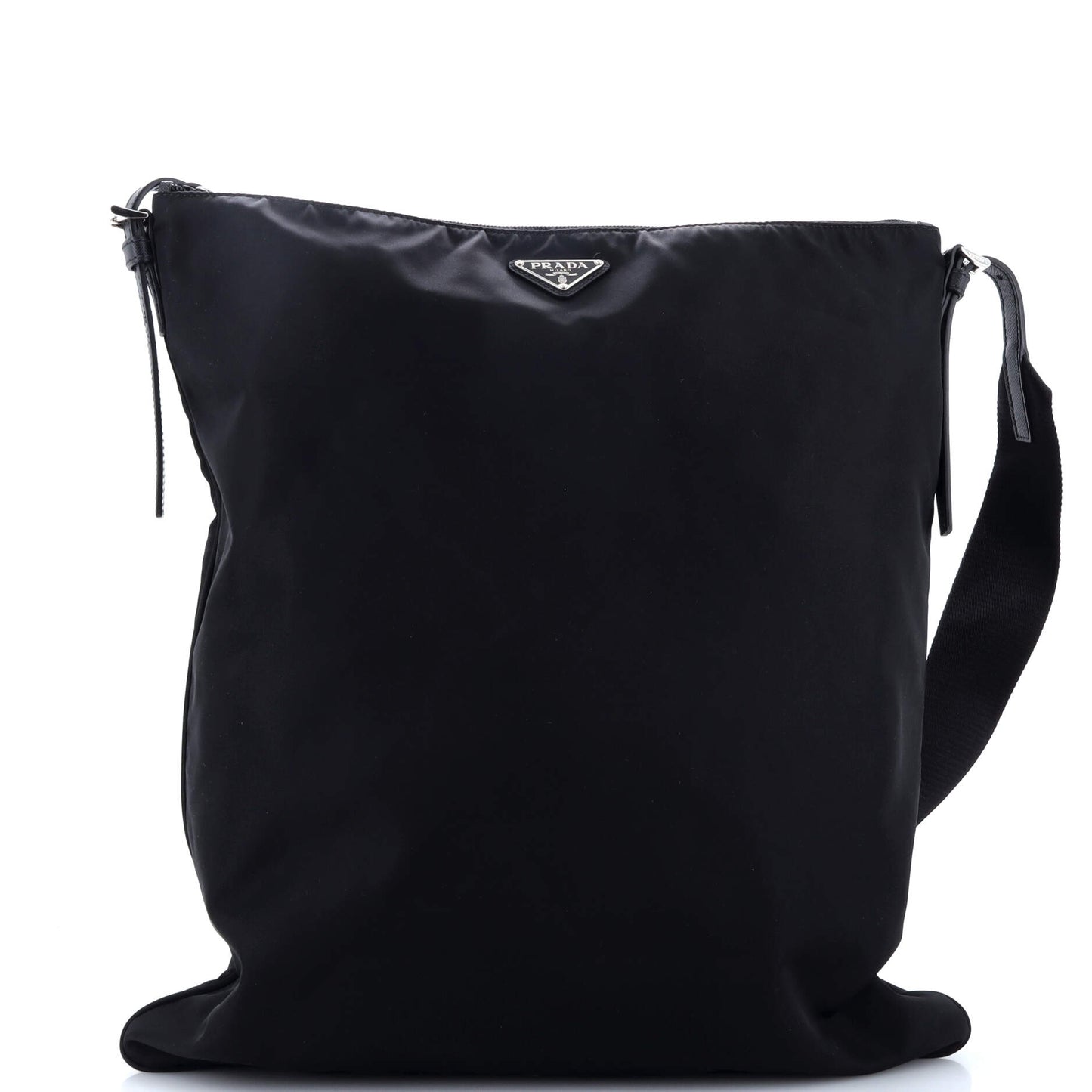 プラダ トライアングルロゴプレート フラットメッセンジャー テスート ミディアム