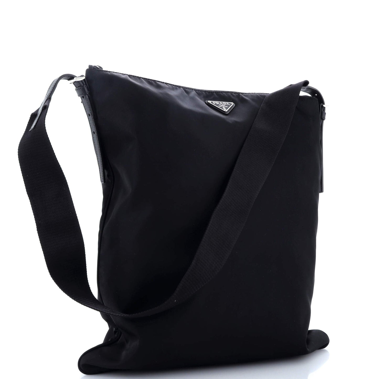 プラダ トライアングルロゴプレート フラットメッセンジャー テスート ミディアム