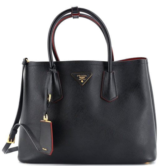 Prada Cuir Double Tote Saffiano Leather Medium
