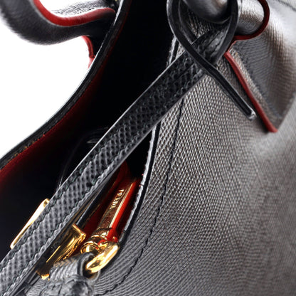 プラダ キュイール ダブルトート サフィアーノレザー ミディアム