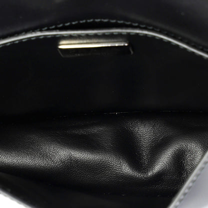 Prada Maxi Triangle Logo Chain Flap Bag Brushed Leather Small