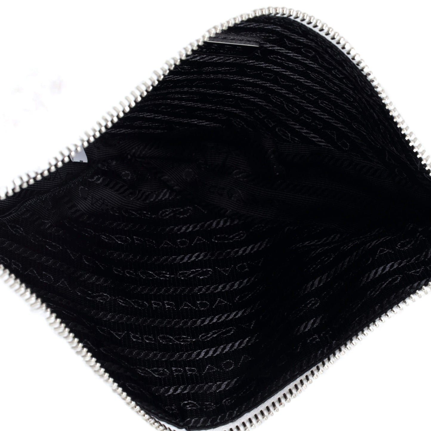 プラダ トライアングルロゴ ジップ クロスボディバッグ テリークロス スモール