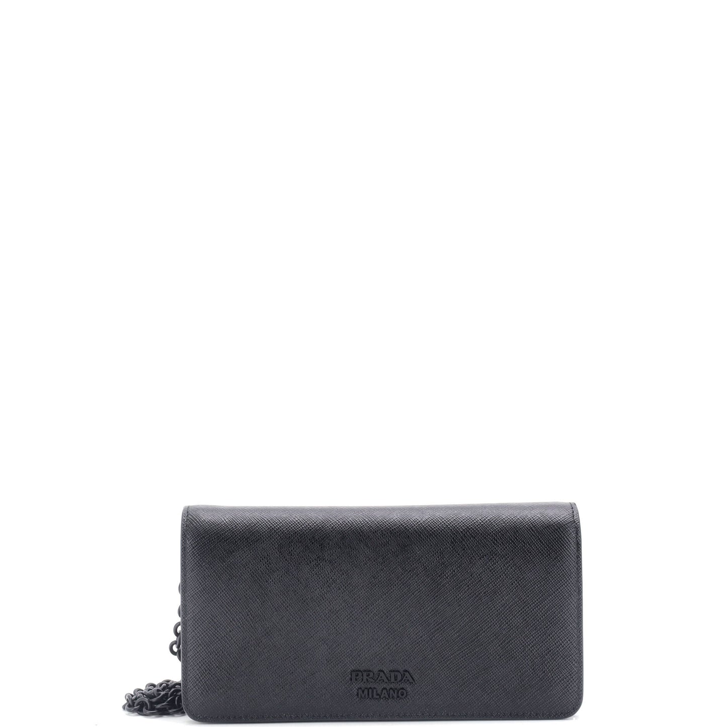 Prada Chain Wallet Crossbody Saffiano Leather