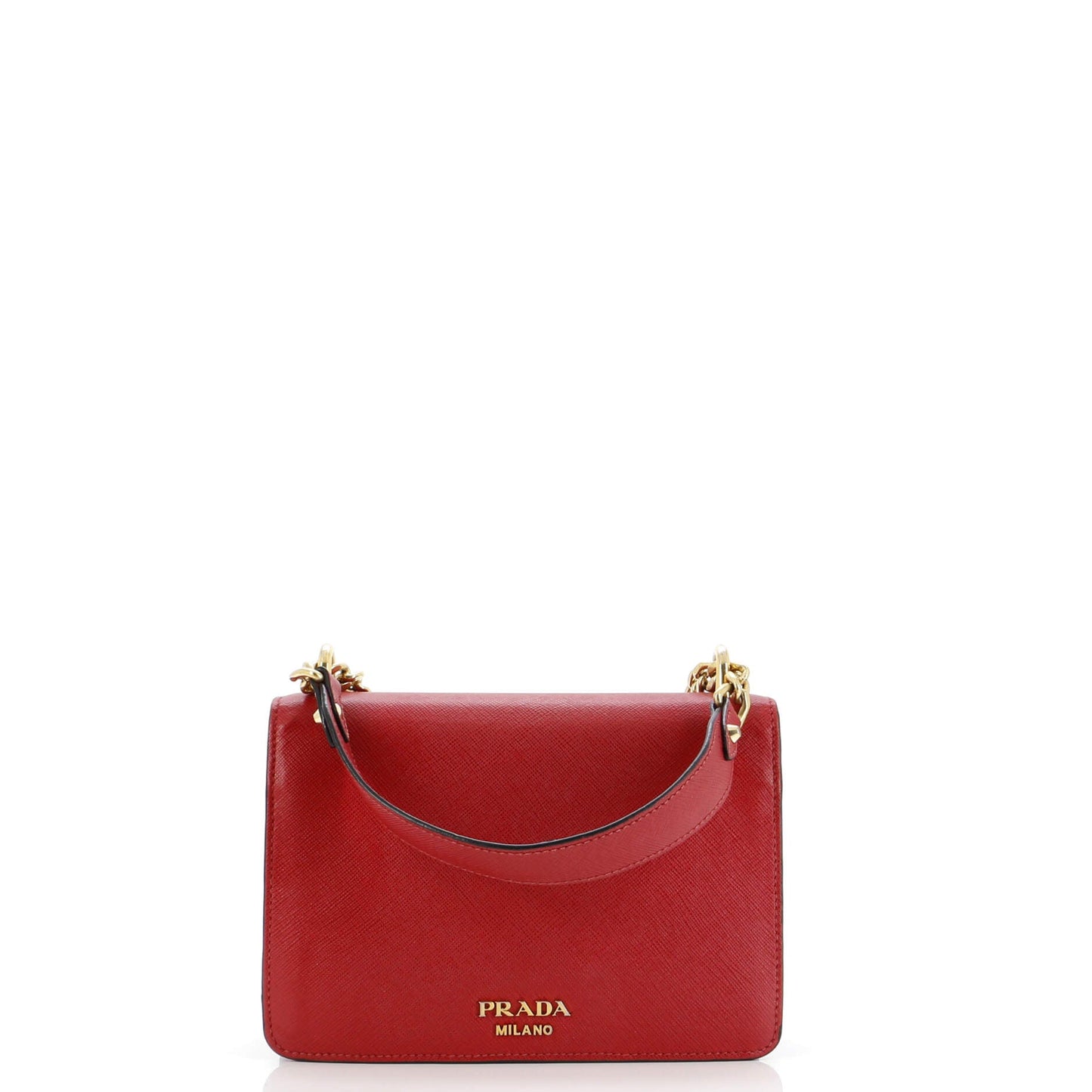 プラダ フリップロック チェーンショルダーバッグ サフィアーノレザー スモール