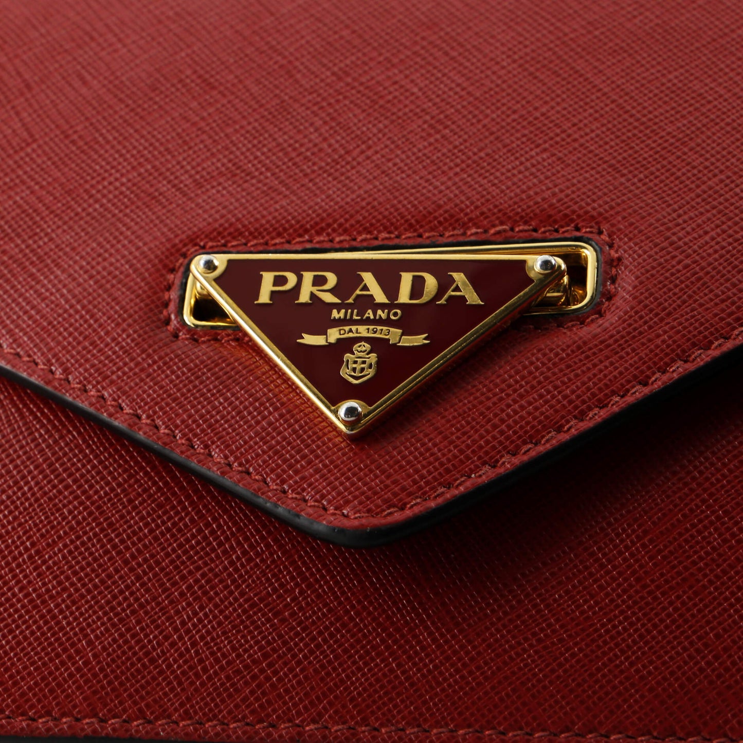 プラダ フリップロック チェーンショルダーバッグ サフィアーノレザー スモール