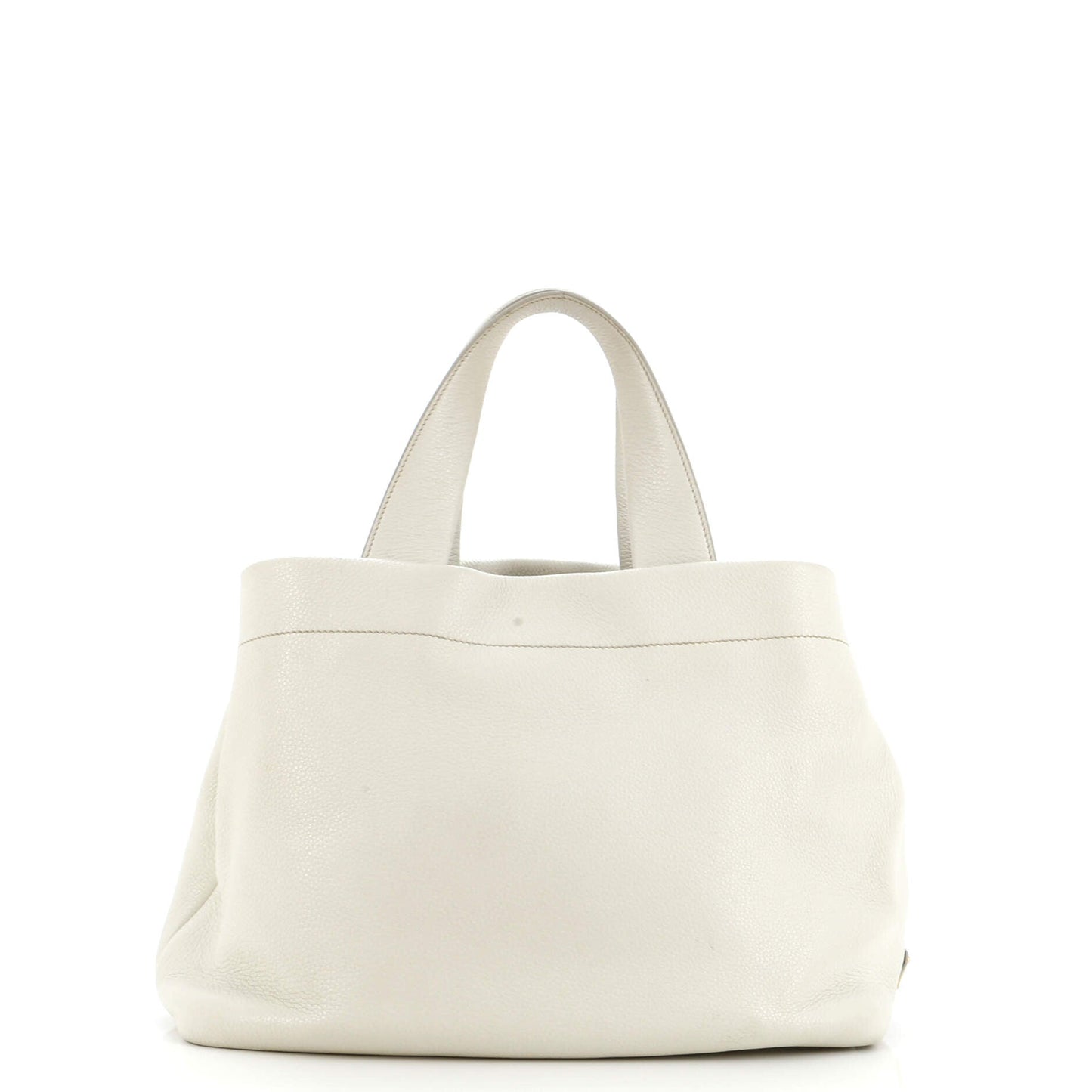 プラダ ロゴ トートバッグ パンチングレザー ミディアム