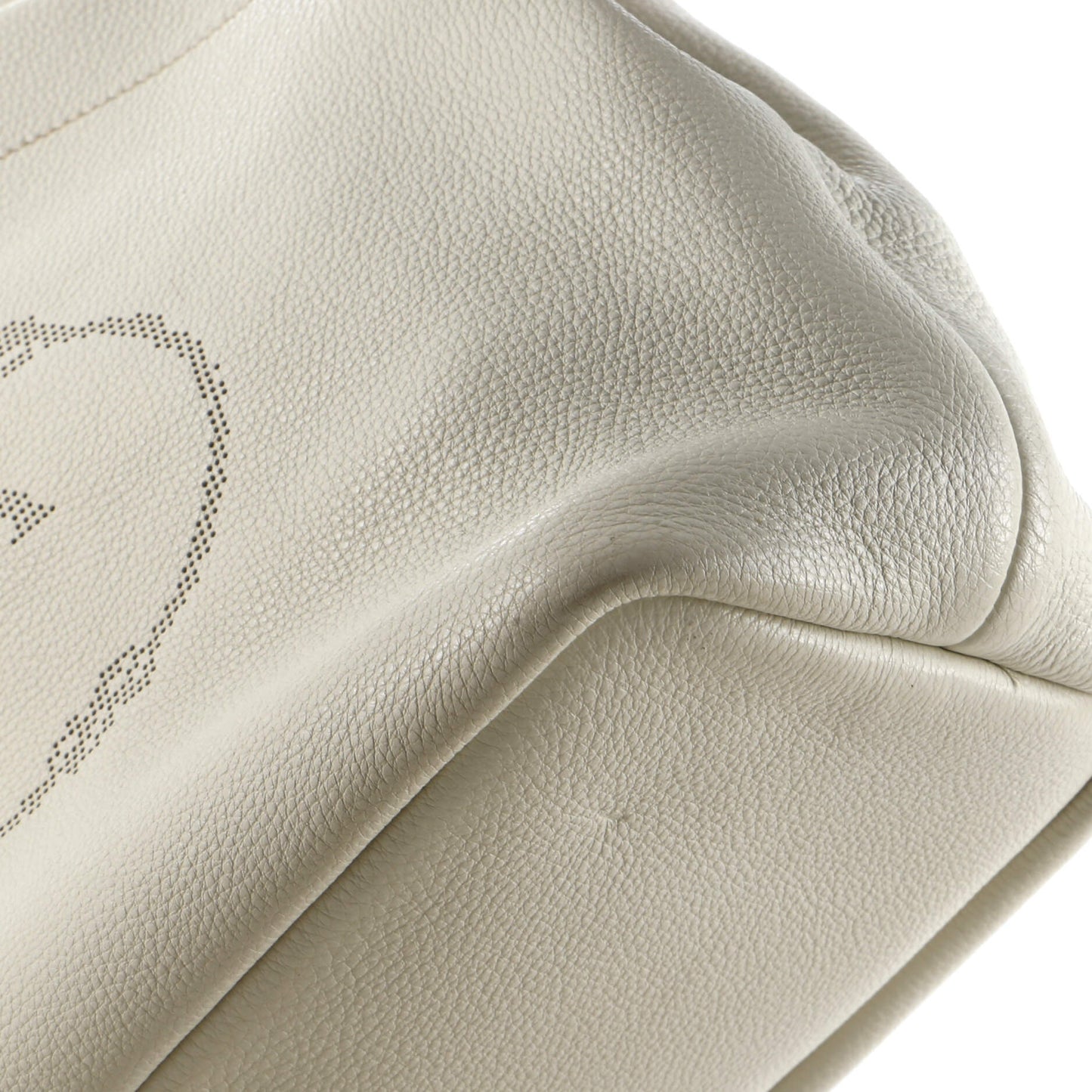 プラダ ロゴ トートバッグ パンチングレザー ミディアム