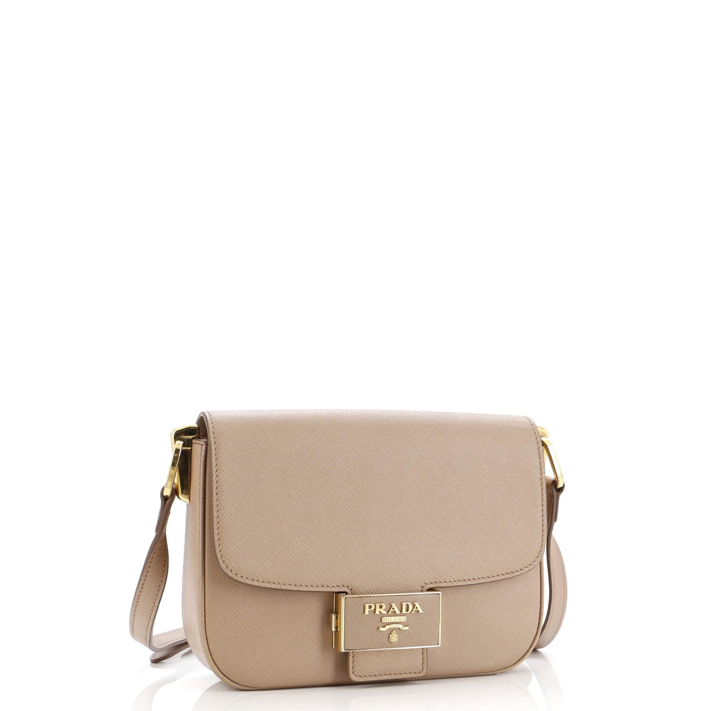 プラダ エンブレム フラップバッグ サフィアーノレザー スモール